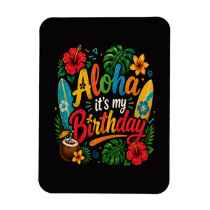 Magnet Flexible Hibiscus Aloha Anniversaire Hawaï