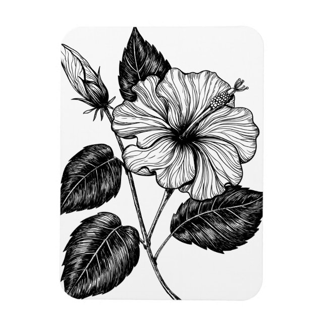 Magnet Flexible Hibiscus fleur II (Vertical)