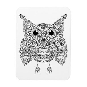 Magnet Flexible Hibou mignon de griffonnage