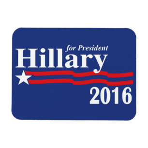Magnet Flexible Hillary Clinton pour le président 2016 Premium Mag
