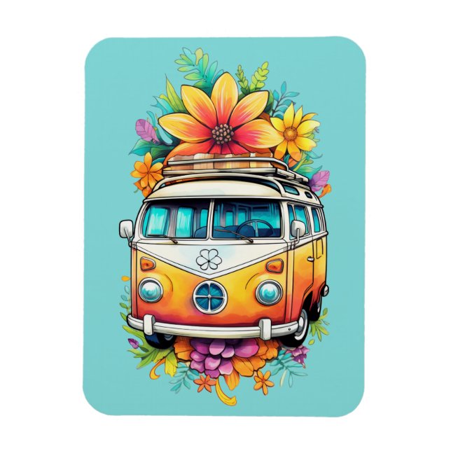 Magnet Flexible Hippie Van (Vertical)