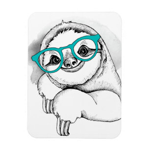 Magnet Flexible Hipster Sloth