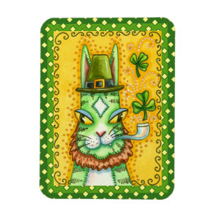 MAGNET FLEXIBLE HISS N'FITZ LEPRECHAUN, ST. CHAT AMUSANT DE LA JOU
