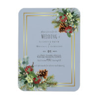 Hiver Red Berries Pine Cones Mariage