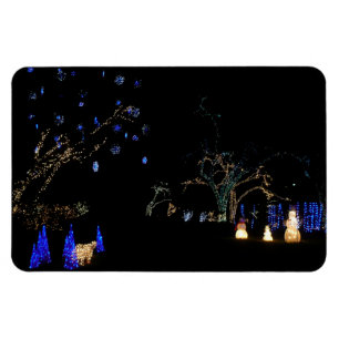 Magnet Flexible Hiver Wonderland Lumières Bleu et blanc Vacances
