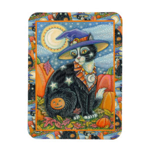 MAGNET FLEXIBLE HOCUS POCUS NOIR CAT WITCH & MOUSE HALLOWEEN