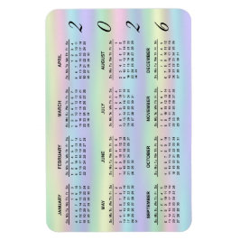 Magnet Flexible Holographie Pastel Rainbow | Calendrier 2021