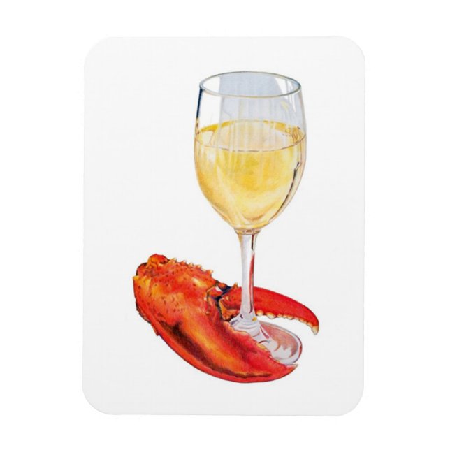 Magnet Flexible Homard et vin (Vertical)