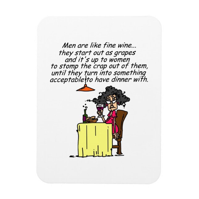 Magnet Flexible Hommes et FIne Humour de vin (Vertical)