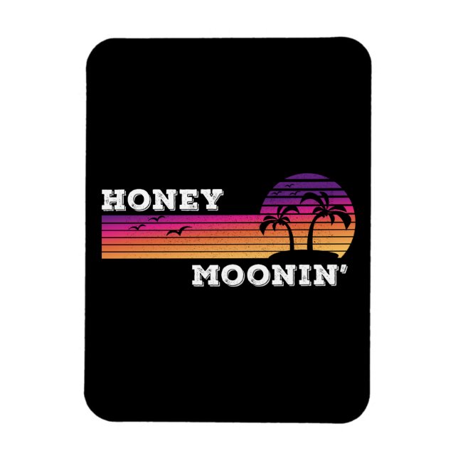 Magnet Flexible Honey Moonin Beach Honeymoon Vacation Men Women Co (Vertical)