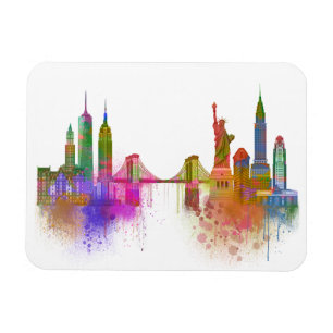 Magnet Flexible Horizon de New York - arc-en-ciel