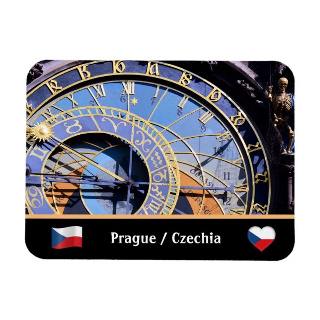 Magnet Flexible Horloge astronomique, Prague, Tchéquie (Architectu (Horizontal)
