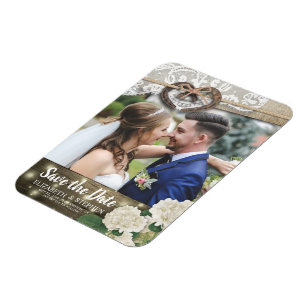 Magnet Flexible Horseshoe Hydrangea Wedding Enregistrer La Date Ph