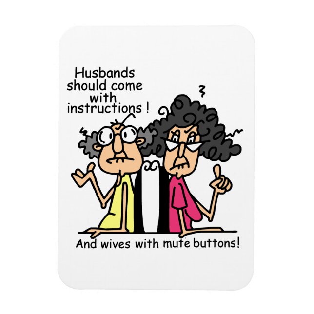 Magnet Flexible Humour d'attitude de maris et d'épouses (Vertical)