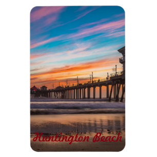 Magnet Flexible Huntington Beach Pier au coucher du soleil