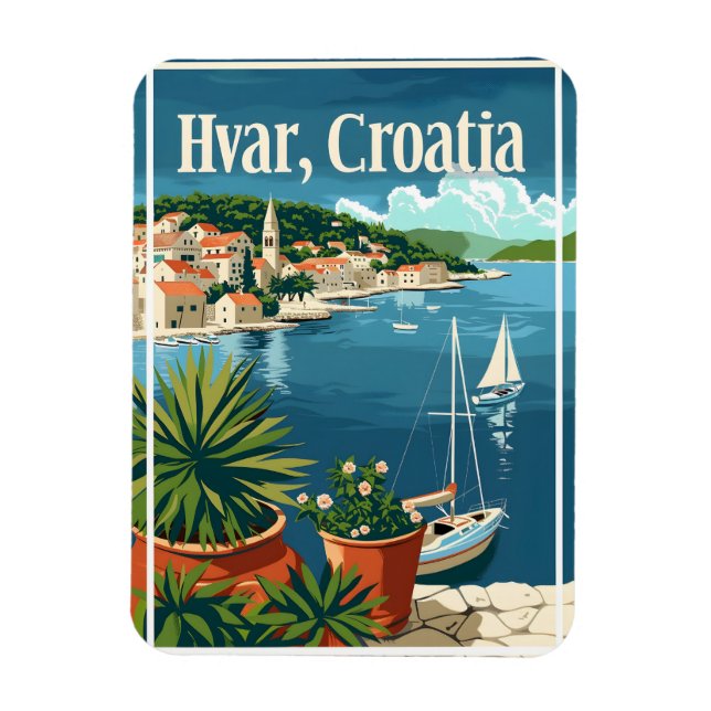 Magnet Flexible Hvar Croatie (Vertical)