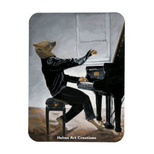 Magnet Flexible Hyena Piano Music Player Imaginaire Art Photo