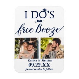 Magnet Flexible I Do's & Free Booze Modern Wedding Enregistrer la