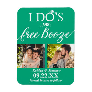 Magnet Flexible I Do's & Free Booze Modern Wedding Enregistrer la 