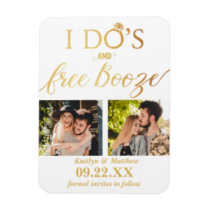 Magnet Flexible I Do's & Free Booze Modern Wedding Enregistrer la 