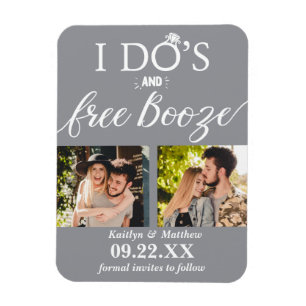 Magnet Flexible I Do's & Free Booze Modern Wedding Enregistrer la