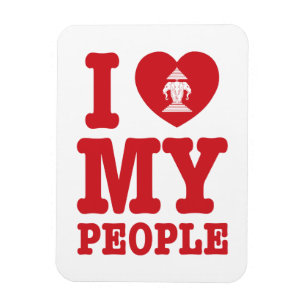 Magnet Flexible I Heart (Love) Erawan My Lao People