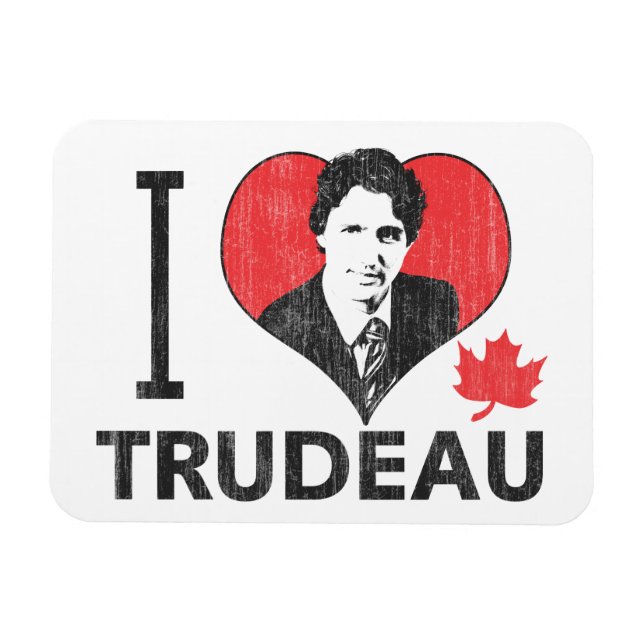 Magnet Flexible I Heart Trudeau (Horizontal)