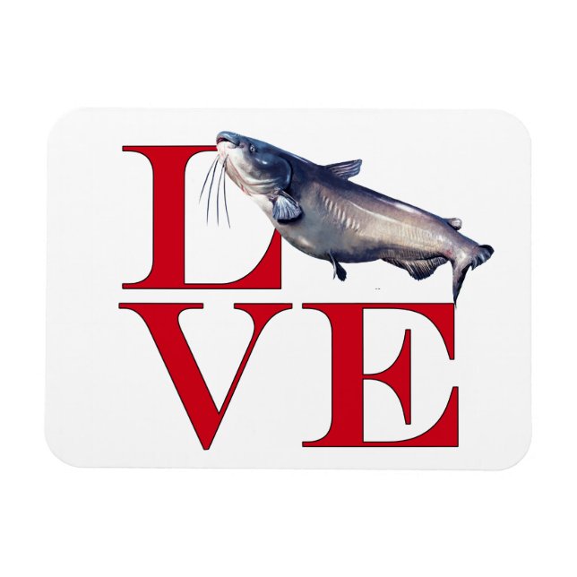 Magnet Flexible I Love Catfish (Horizontal)