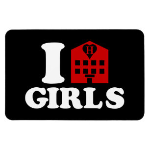 Magnet Flexible I Love Hotel Girls