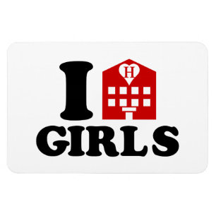 Magnet Flexible I Love Hotel Girls