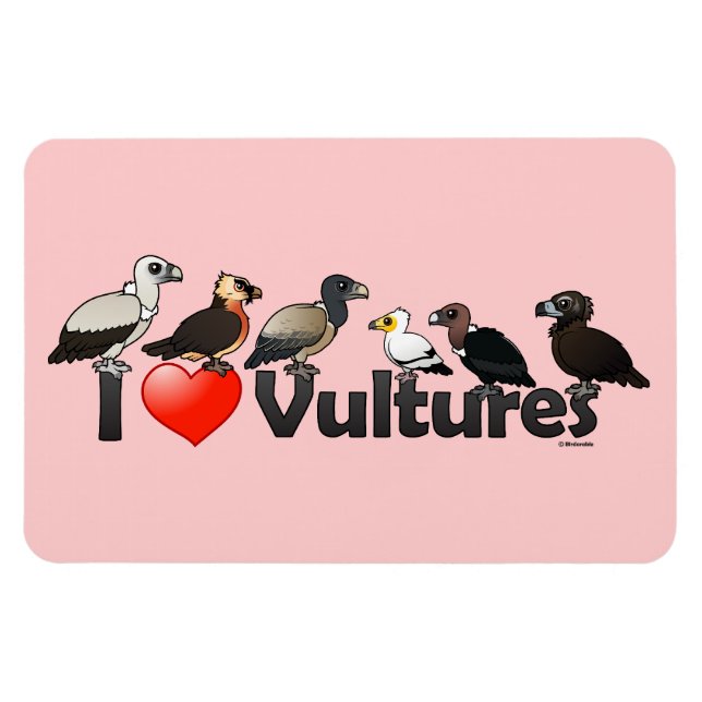 Magnet Flexible I Love Vultures (Eurasie) (Horizontal)