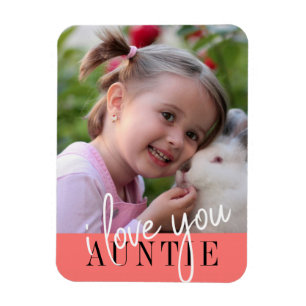 Magnet Flexible I Love You Tante Photo personnalisée