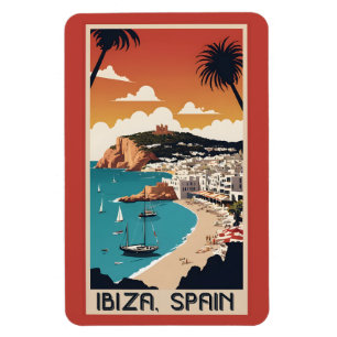 Magnet Flexible Ibiza, Espagne Affiche de voyage