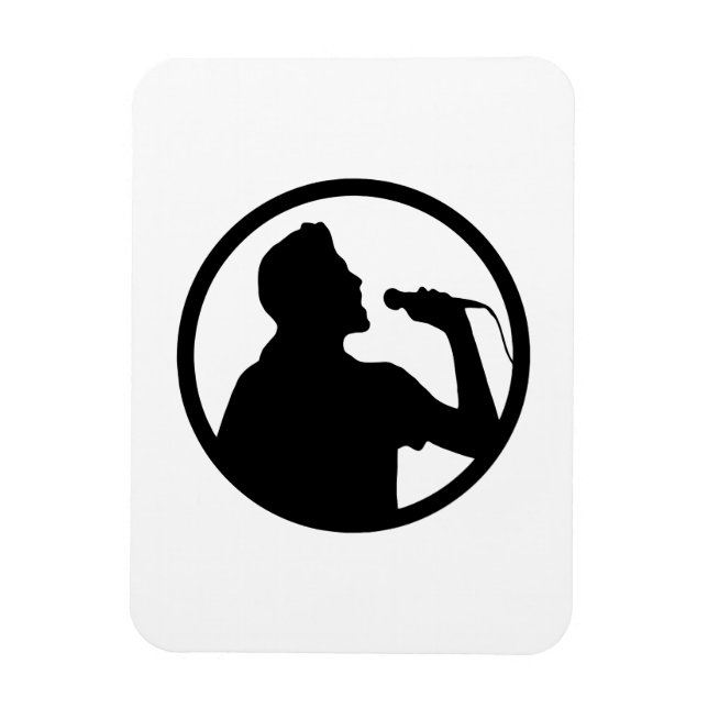 Magnet Flexible Icône de chanteur - Logo de karaoké (Vertical)