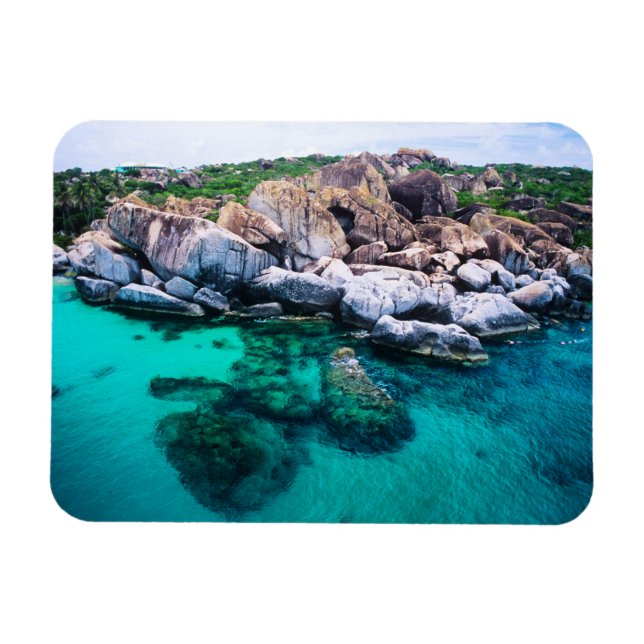 Magnet Flexible Îles Vierges britanniques Les bains (Horizontal)