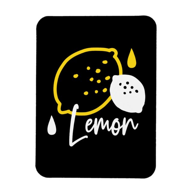 Magnet Flexible Illustration Abstraite au citron - Art des agrumes (Vertical)