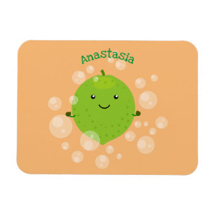 Magnet Flexible Illustration de bulles de chaux vert mou