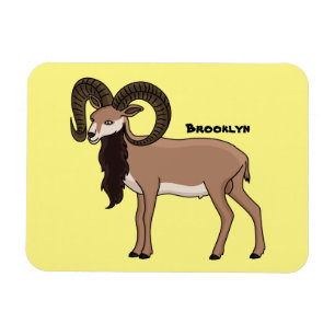 Magnet Flexible Illustration de chèvre de Mouflon