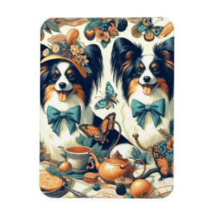 Magnet Flexible Illustration de chien de papillon mignonne