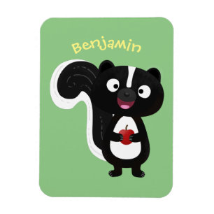 Magnet Flexible Illustration de dessin animé de mouffette heureuse
