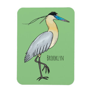 Magnet Flexible Illustration de dessin d'oiseau de héron plafonné