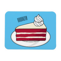 Illustration de gâteau en velours rouge