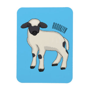 Magnet Flexible Illustration de la caricature de mouton Valais Bla