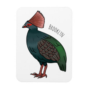 Magnet Flexible Illustration de la caricature d'oiseau perdrix en