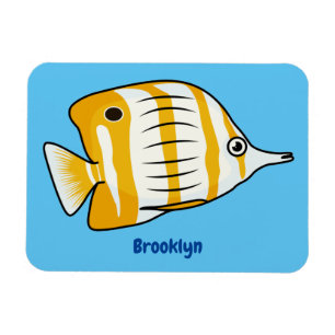 Magnet Flexible Illustration de la caricature du poisson papillon