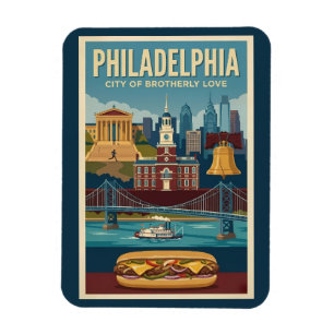 Magnet Flexible Illustration de la culture de Philadelphie Pennsyl