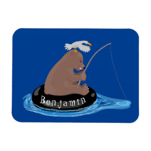 Magnet Flexible Illustration de la pêche de l'ourson mou