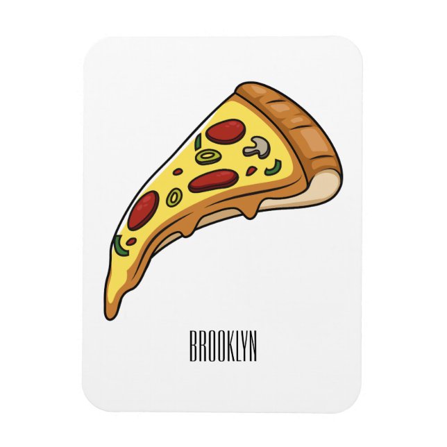Magnet Flexible Illustration de la pizza (Vertical)