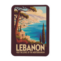 Illustration de paysage libanais Art de voyage vin