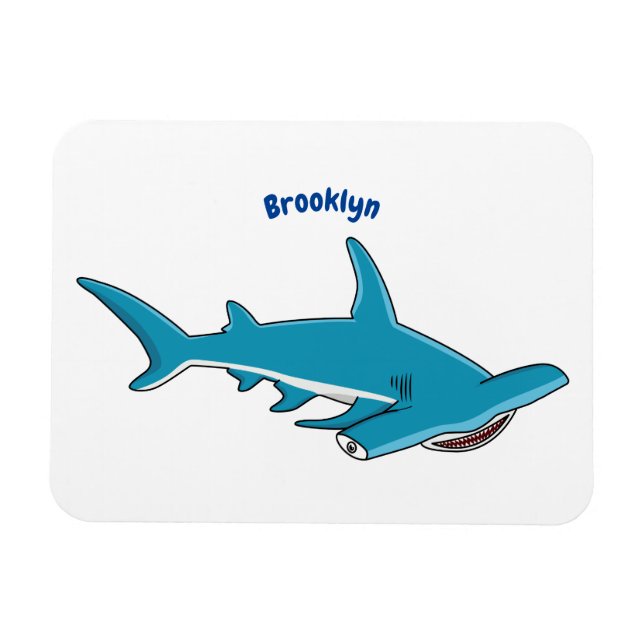 Magnet Flexible Illustration de requin marteau (Horizontal)